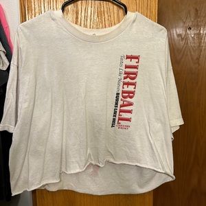 Fireball Whiskey Crop top Size medium